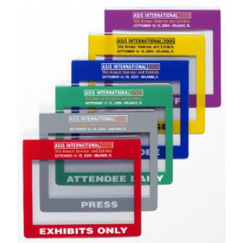 Color Frame Imprinted Badge Holders Horizontal - 1,000 Pack
